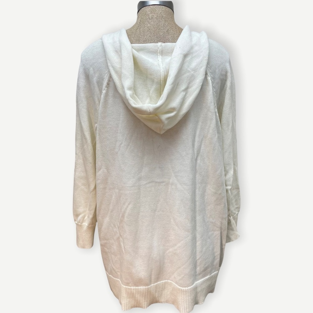 Molly & ISADORA ivory lace up sweater 1X - Picture 4 of 7